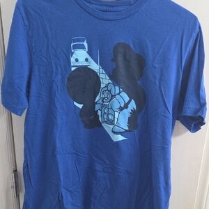 Threadless Blue Graphic Tee "Magic Mushrooms"